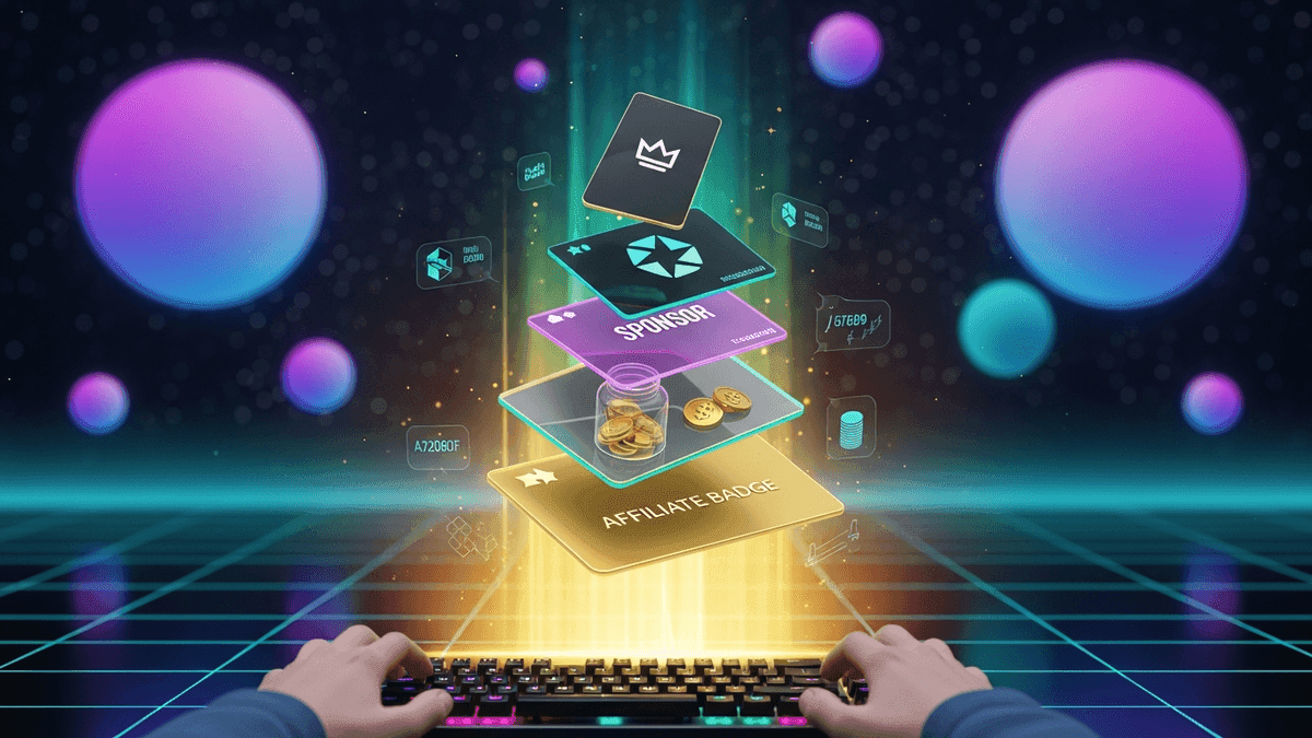 Les 7 leviers de monétisation Twitch 2026 schématisés